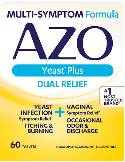 AZO Yeast<sup>®</sup> Plus front of Package